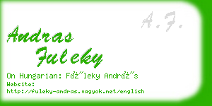 andras fuleky business card